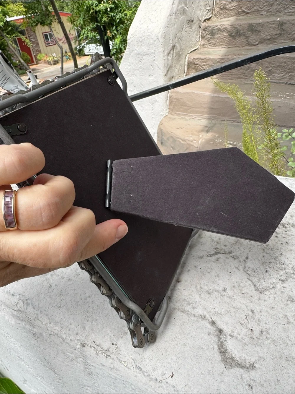 Recycled Bicycle Chain Photo Frame — Silver 5x7